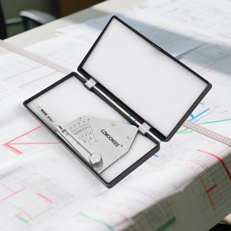 [Australia - AusPower] - SKEW-T Stainless Steel Oblique Welding Inspection Ruler Angle Weld Gauge Welding Point Measurement Gauge Welding Angle Gauge ulnar Test Ruler 