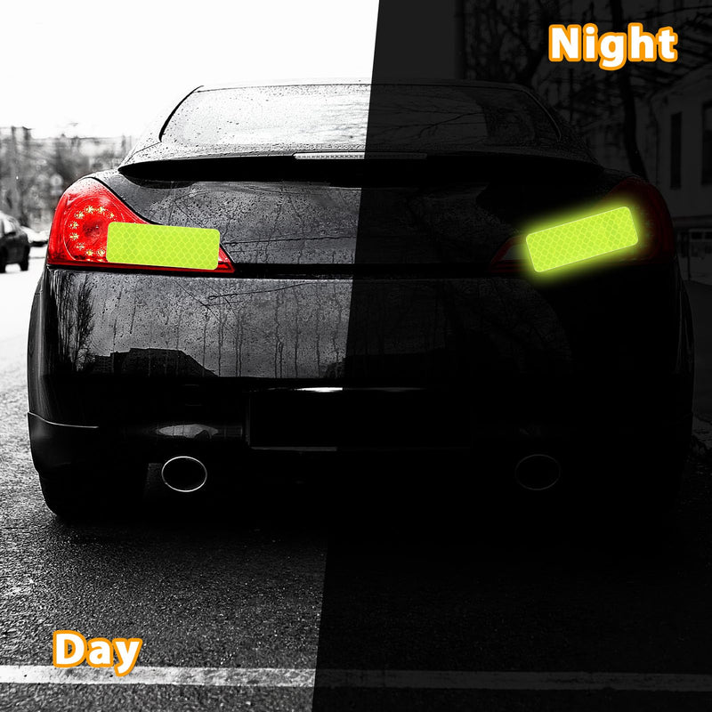 50 Pcs Hard Hat Reflective Stickers, 1.2 X 3.2 Inch Reflective Stickers for Helmet, High Visibility Reflector Bike Sticker for Hard Hat, Helmet, Bike, Motorcycle, Car