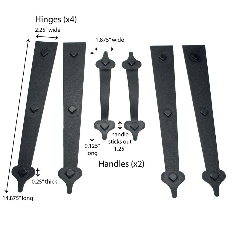 [Australia - AusPower] - Household Essentials Garage Handle and Hinge Magnets – Decorative Magnetic Hardware Steel Doors, Easy Installation, Durable & Weatherproof, Set of 6 Standard Hinges 