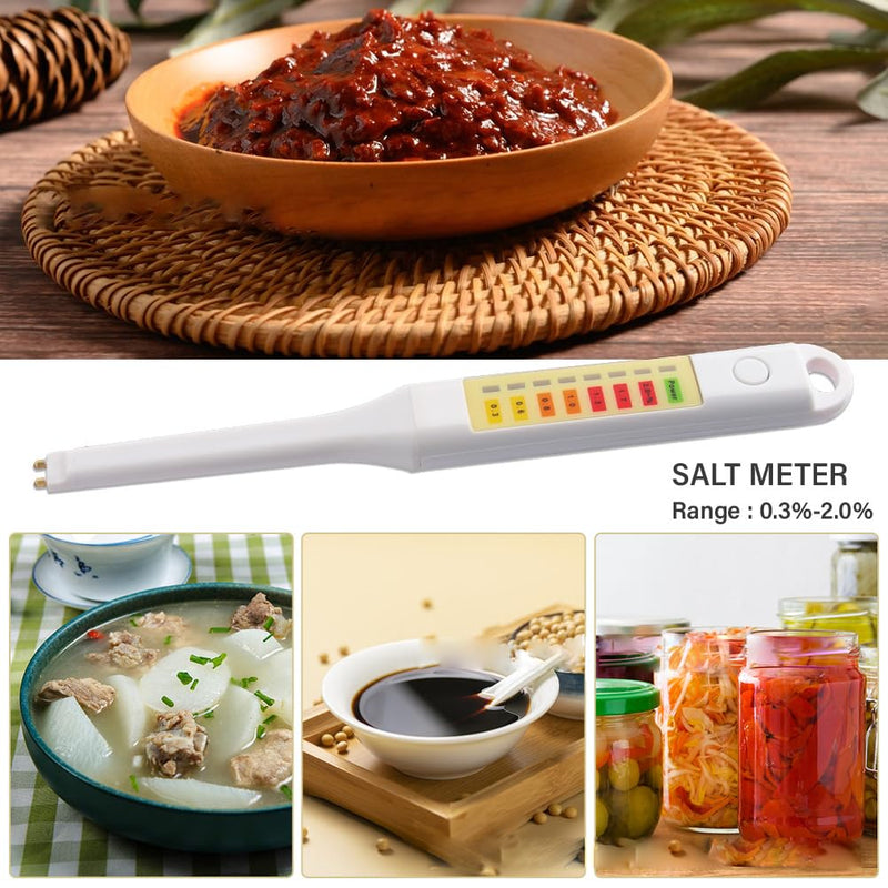[Australia - AusPower] - LiebeWH THE01402 Handheld Food Salinity Tester Salinometer with LED Display Salt Concentration Meter for Liquid Soup Kitchen 