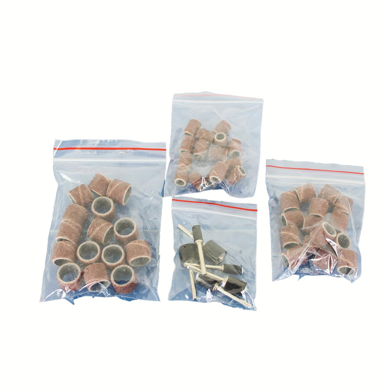 [Australia - AusPower] - TMAX 51 pc Mixed Size 1/4 Inch 3/8 Inch 1/2 Inch Sand Drum 60 Grit Coarse with 1/8 Inch Mandrels for Dremel Rotary Tools mixed #60 