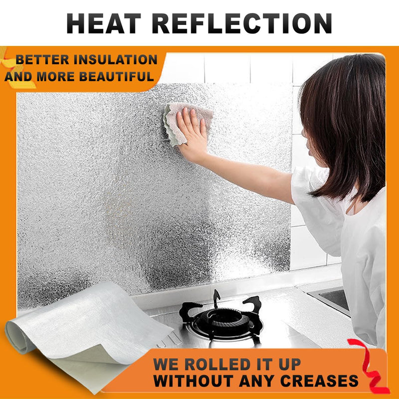 [Australia - AusPower] - Adhesive Backed Aluminized exhaust heat shield tape for wall behind grill 2000 Degrees High Temp Protection Material Thermal Barrier Blanket Mat (12'' X 12'') 12'' X 12'' 