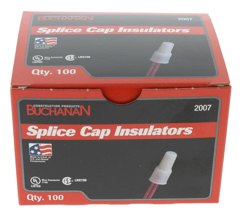 Ideal Electrical 2007 Splice Cap Insulator, (100-pack)