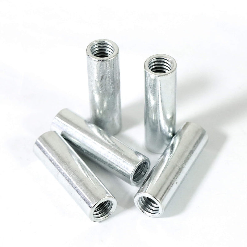 20 Packs 1/4"-20 Round Rod Coupling Nuts, UNC Threaded Round Connector Nuts?Length: 17.8mm