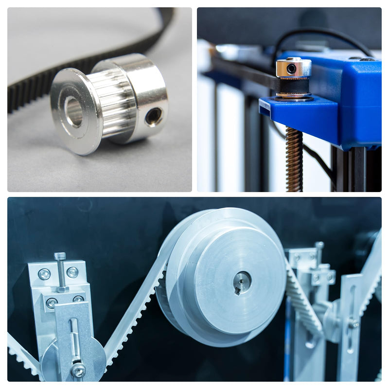[Australia - AusPower] - uxcell 4pcs GT-2 40T Pulley Synchronous Wheel 10mm Bore, Aluminum Timing Pulley 40 Teeth, Fit Width 10mm Timing Belt for 3D Printer CNC Machine 