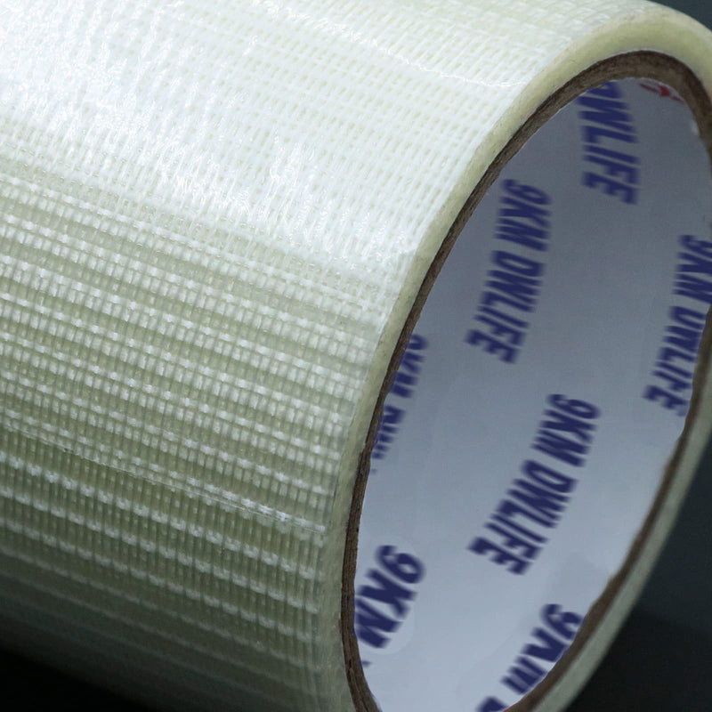 [Australia - AusPower] - 9KM DWLIFE Kite Ripstop Repair Tape 5cm-10cm Bi-directional Fiberglass Filament Tape clear Waterproof Strong High Adhesion Tear UV Resistance for Tent Sail Awning RV Camper Packing Fabric 32FT x 3.93in / 10M x 10cm 