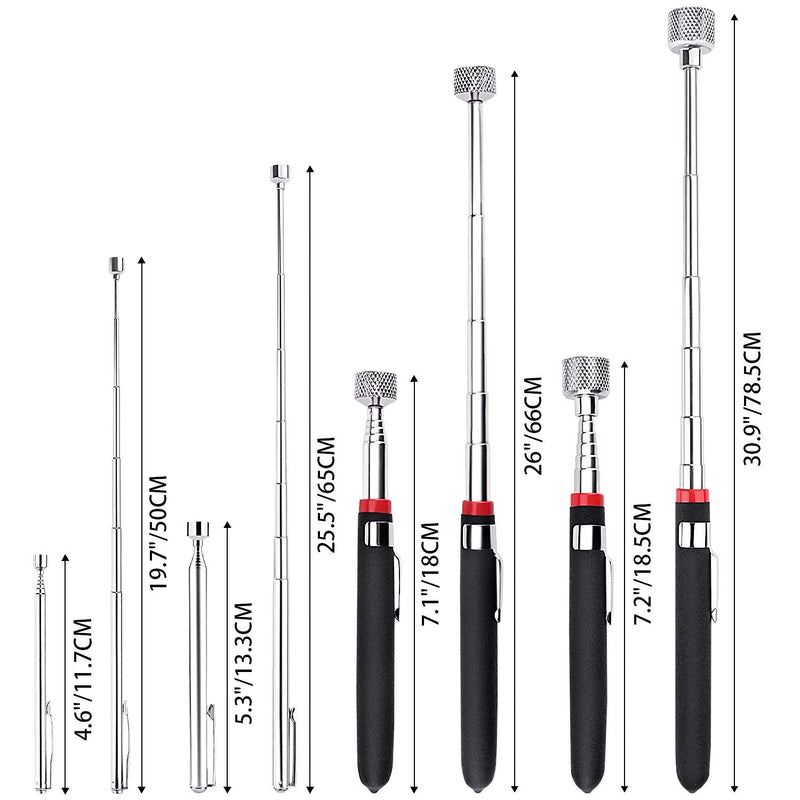 [Australia - AusPower] - Magnetic Pick Up Tool 4 Pack, Telescopic Magnet Stick (1.5LB 3LB 10LB 15LB) Birthday for Men, Dad, Husband, Christmas for Men Him Stocking Stuffers, Boyfriend Husband Dad Present 