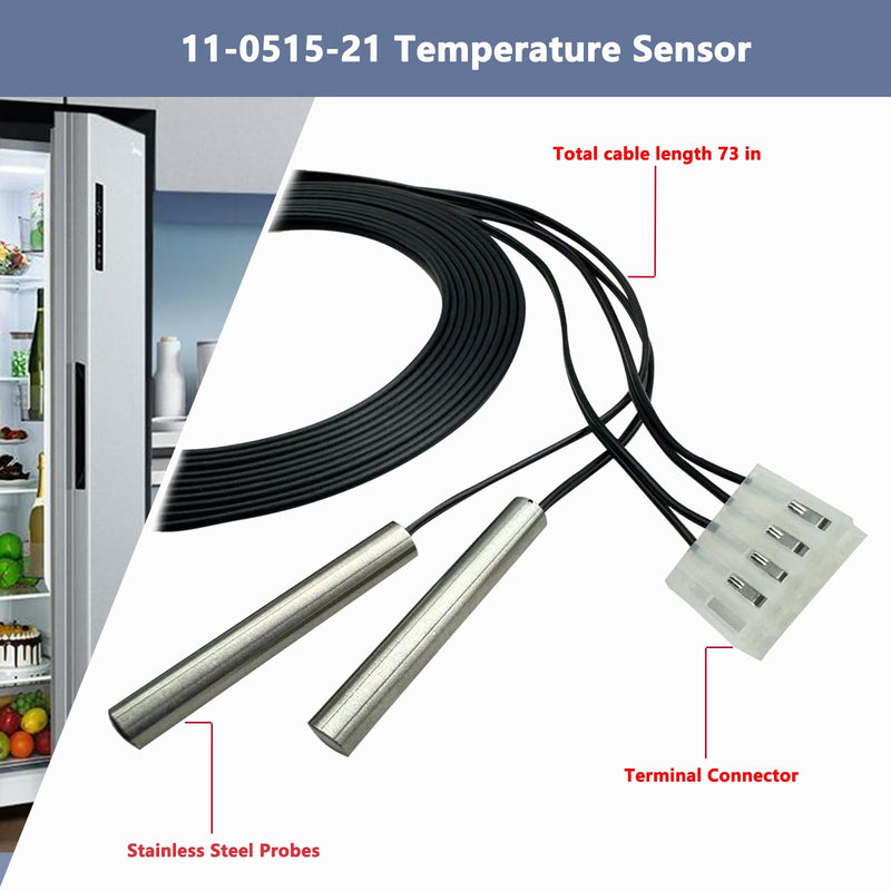 [Australia - AusPower] - 11-0515-21 for Scotsman Ice Machine Temperature Sensor Set 11-0515-21 Temp Sensor for Ice Makers Probe Sensor11 0515 21 11051521 
