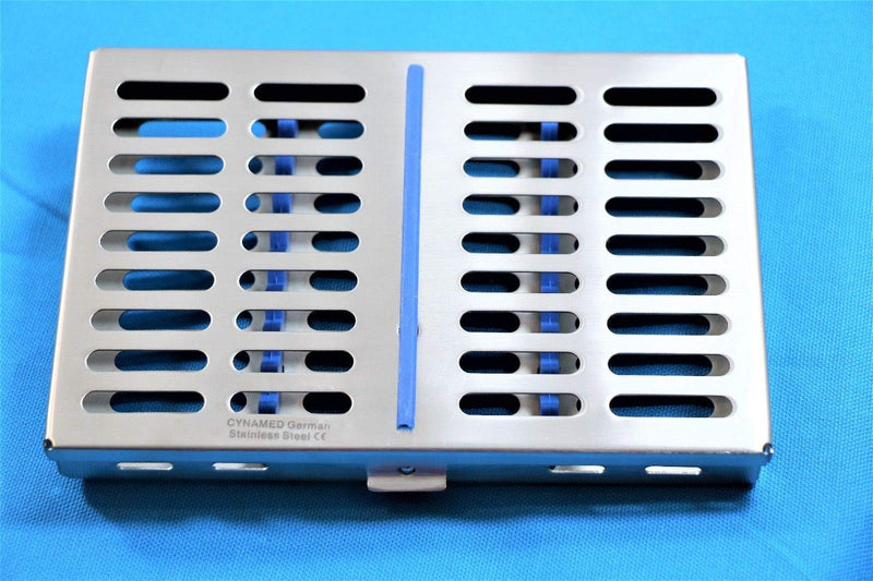 [Australia - AusPower] - GERMAN STAINLESS DENTAL INSTRUMENTS AUTOCLAVE STERILIZATION CASSETTE 7.25" X 5" X 0.75" TRAY RACKS BOX for 10 INSTRUMENTS 
