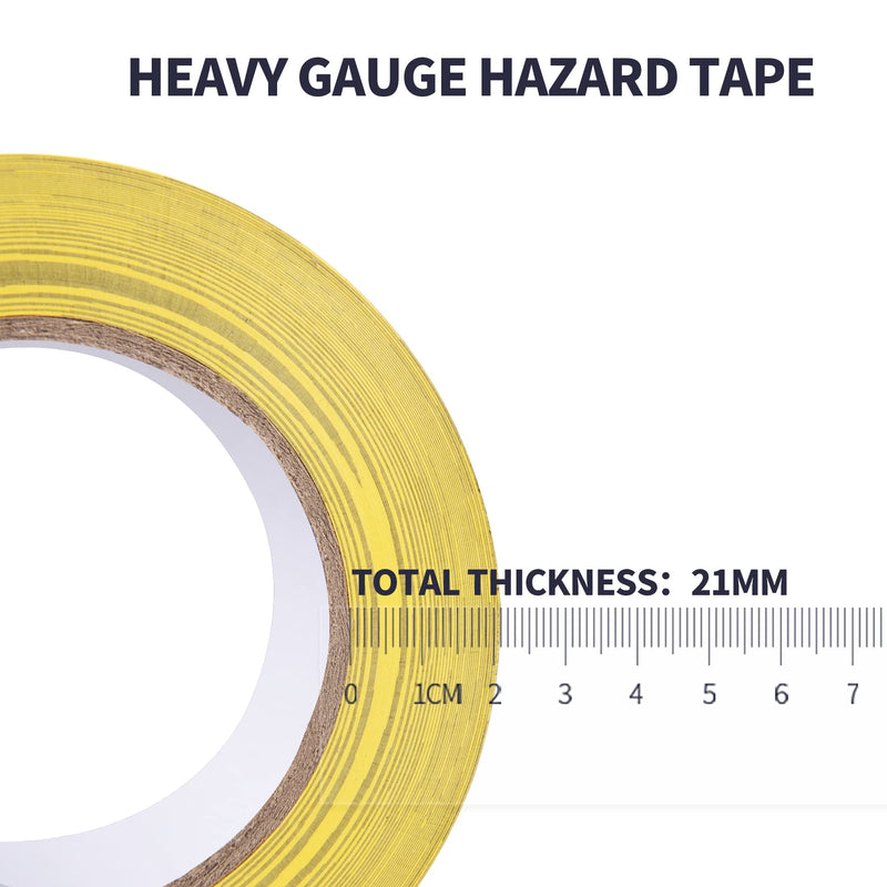 TAPEBEAR Hazard Caution Tape, 2inch x 150 Feet(50yds) Self Adhesive Warning Tape for Steps, High Visibility Yellow Black Tape for Halloween Outdoor Construction Warning, Danger Zone black and yellow/1roll