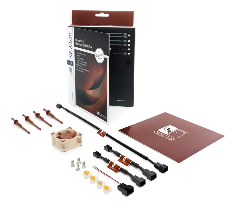 Noctua NF-A4x20 FLX Computer Case Fan - Cooling Components (Computer Case, Fan, 4 cm, 3700 RPM, 5000 RPM, 4400 RPM) (Pack of 2) 40x40x20 mm (Pack of 2)