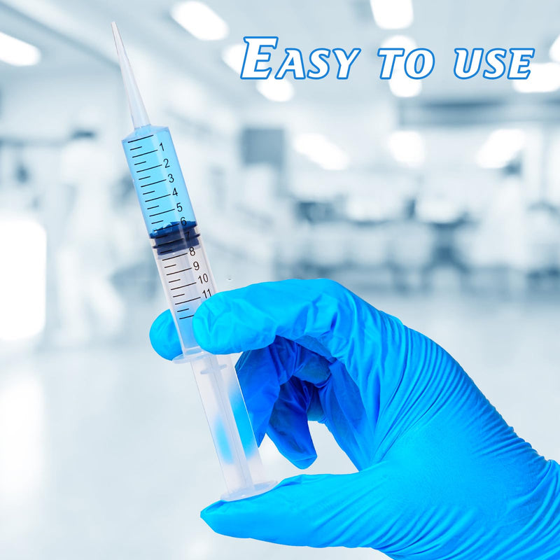 [Australia - AusPower] - Wisdom Teeth Syringe, 12ml Dental Irrigation Syringe with Measurement, Sterile Individually Package for Oral Dental Care, Tonsil Stones Removing, Lab, Liquid, Feeding (10 Pack) Straight Tip 10 Pack Plastic 