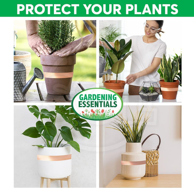 [Australia - AusPower] - Copper Tape(4/5inchX82FT) | Copper Tape Slug Repellent | Humane Slug & Snail Control | Slug Tape Copper Repellent | Snail Repellent | Slug Detterent | Slug Copper Tape for Slugs | Copper Tape Slugs 