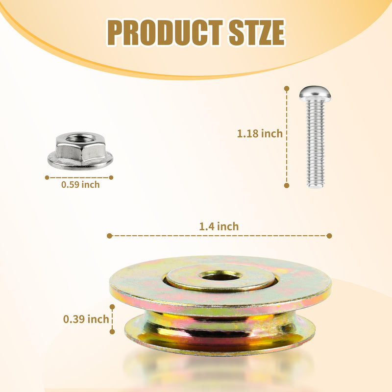 [Australia - AusPower] - Upgrade Cut-Off Flange Track Bearings Kit, 12334 Rollers, 12364 Screws, 10094 Lock Nuts, Replacement and Guaranteed Fit for Tapco Pro & Max - Durable Stainless Steel, Easy Installation (4) 4 