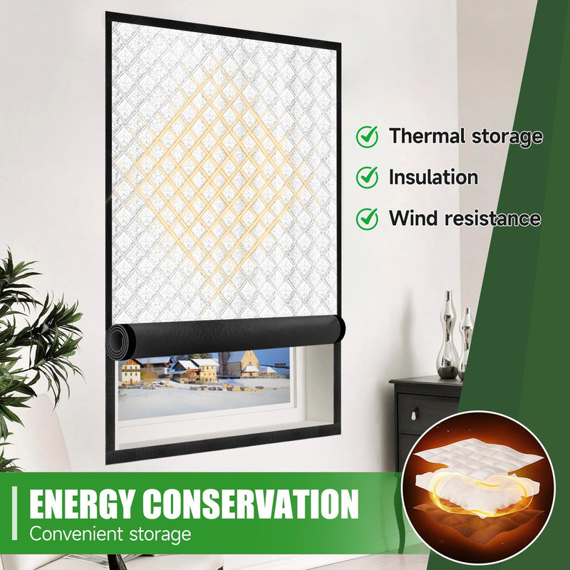 Insulated Window Cover, Sunmoxia Upgraded Oxford Cloth Waterproof Thermal Insulated Blackout Window Insulation kit, Fits up to 24x36 inch Windows to Keep Warm in Winter
