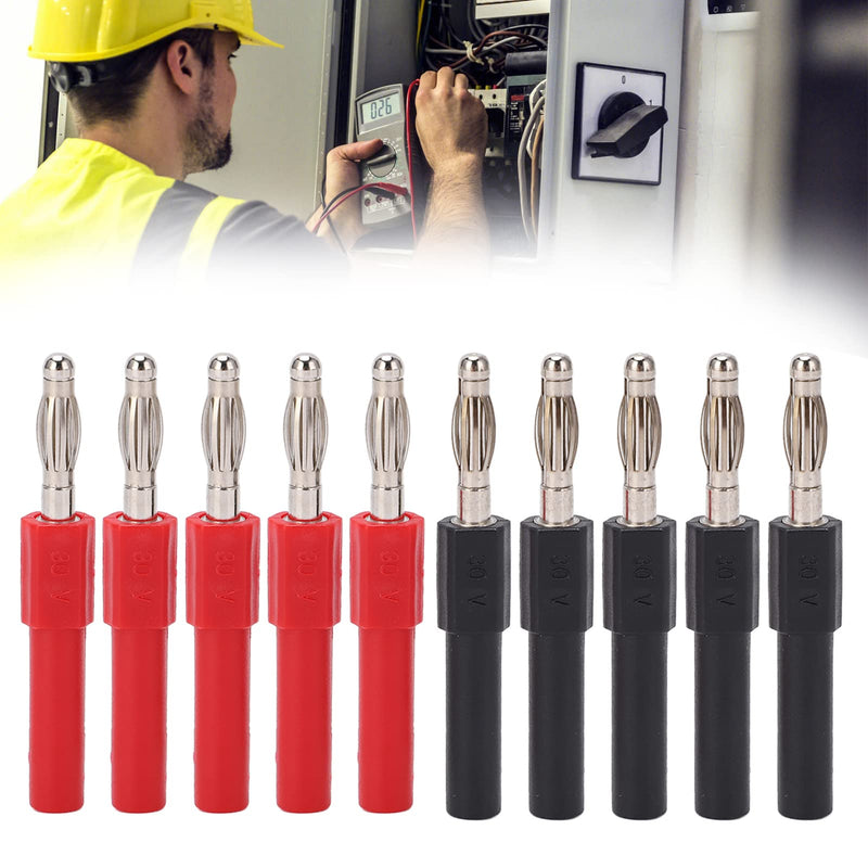 [Australia - AusPower] - 5Set J.20012 Banana Plug Connector 4mm Male to 2mm Female Multimeter Banana Plug Connector Adapter for Multimeter Test Leads Probes 