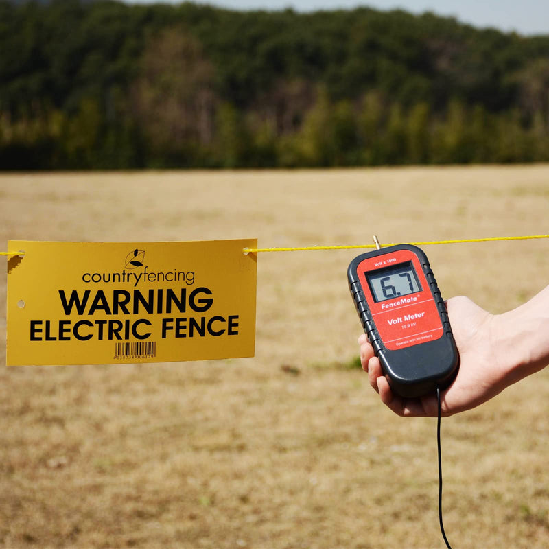 [Australia - AusPower] - Digital Volt Meter for Electric Fence, Range up to 19,900 V (19.9 kV), Fence Voltage Tester with Large LCD Display, Automatic On/Off, Grounding & 9V Battery Included 