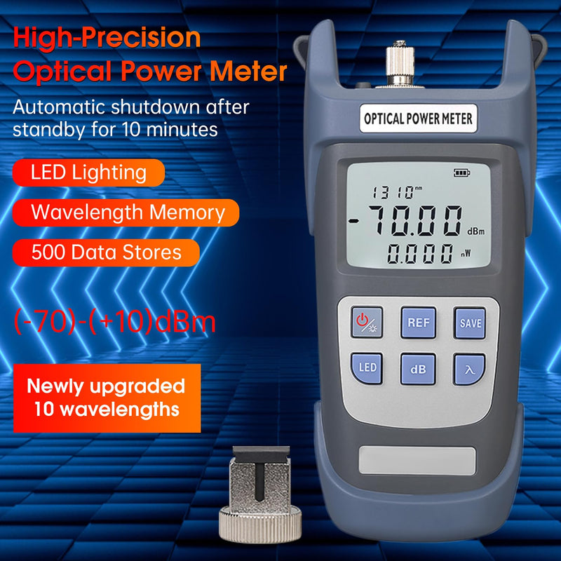[Australia - AusPower] - Fiber Termination Kit, Fiber Light Meter G710A, 10Km Visual Fault Locator, FC-6S Cleaver, FTTH Tool Kit for CATV Engineering 