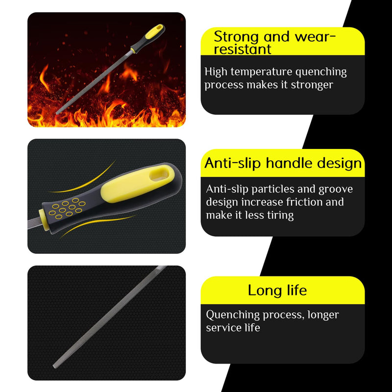 [Australia - AusPower] - Metal File，10" Square Steel File for Metal Edge Trimming, Woodworking, Tire Filing and Other DIY Sharpening Work 10 Inch 