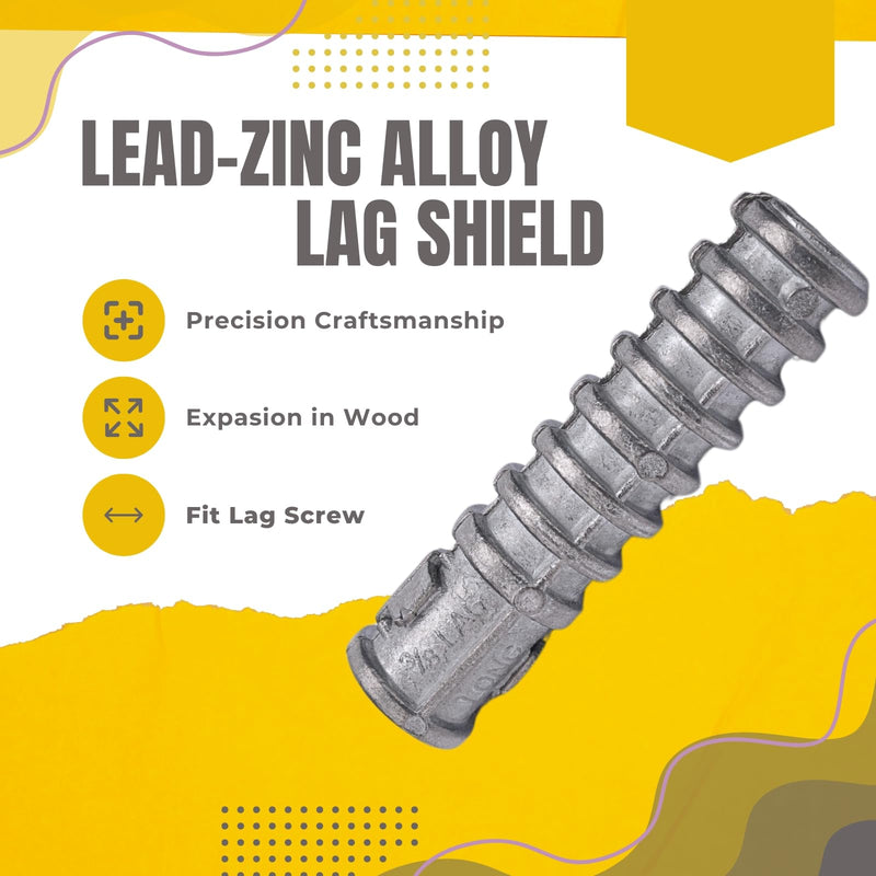 [Australia - AusPower] - Party Animal 5/16 x 1-3/4" Lag Shield 10PCS Expansion Shield Anchors Long Zinc Alloy Expansion Bolts Concrete Anchors Lag Screws Masonry Anchors Hole 5/16x1-3/4" 10 