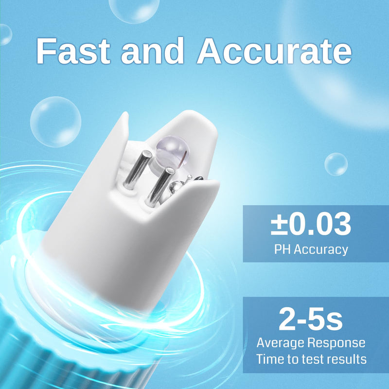 [Australia - AusPower] - Digital PH Meter, 7in1 PH TDS EC SALT TEMP S.G ORP, High Accuracy Water Tester, Bluetooth Control, for Pool, Hydroponics and Aquariums 