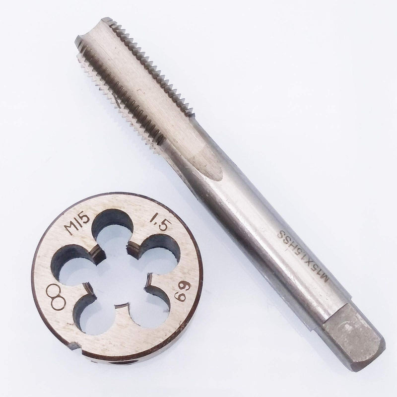 [Australia - AusPower] - HSS M15 x 1.5mm Tap and M15 x 1.5mm Die Metric Thread Right Hand 