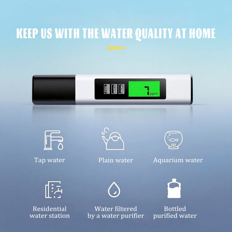 [Australia - AusPower] - 4-in-1 TDS/EC/Temp(°C/°F) Meter | 0-9990ppm Digital Water Tester | Accurate for RO/DI, Aquariums, Drinking Water | Instant Read 
