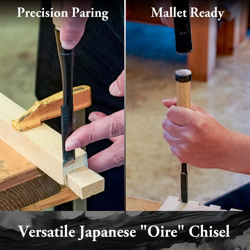 SUIZAN Japanese Wood Chisel 1/2" (12mm) - Professional Oire Nomi Woodworking tools 12mm (1/2")