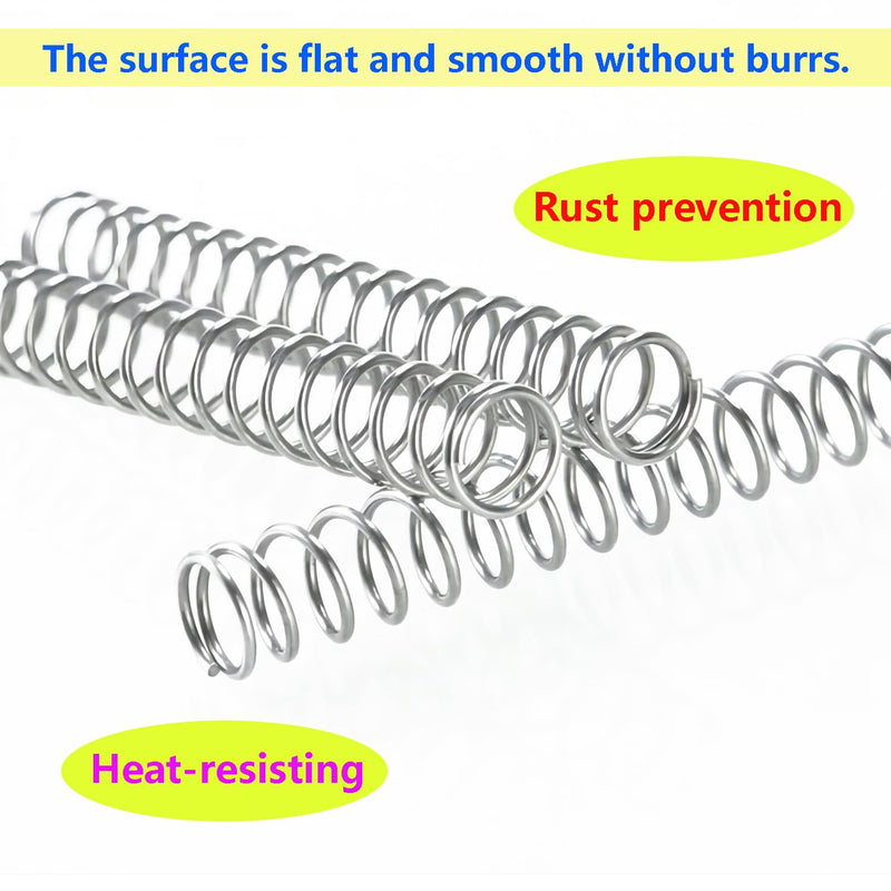 [Australia - AusPower] - 10Pcs Stainless Steel Springs, Compression Springs, Wire Diameter 1.2mm, 10mm OD, 70mm Free Length, Springs for Shop and Home Repair OD 10mm*70mm 