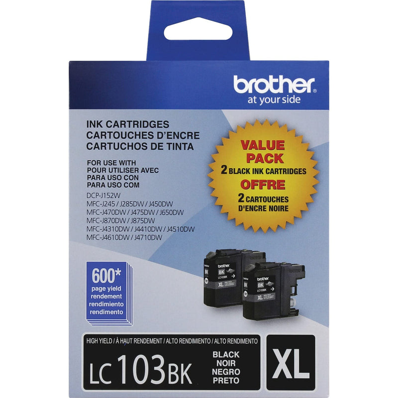 [Australia - AusPower] - Brother LC1032PKS Printer High Yield Cartridge Ink Black (2-Pack) Cartridges 