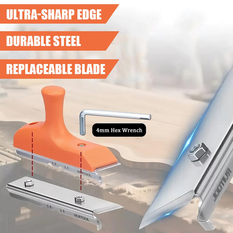 [Australia - AusPower] - RUITOOL Edge Banding Trimmer with Sharp Stainless Steel Blades and Ergonomic Grip, Suitable for Veneer, PVC, and ABS on Straight, Curved, and Chamfered Edges 