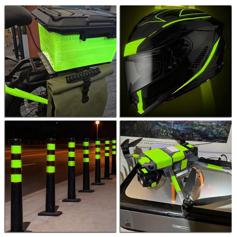 SWRT Reflective Tape 2 Inch x 30 Feet DOT-C2 Shining Star Fade Resistant Green Reflective Outdoor Waterproof Strong Adhesive Safety Warning Reflector Conspicuity Tape for Trailer Trucks Bike 1
