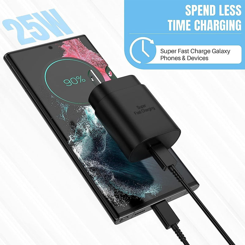 [Australia - AusPower] - Galaxy S24 S23 USB C Charger Block 25W PD Super Fast Charger Type C Wall Plug Adapter Quick Charging for Samsung Galaxy S24/S23/S22/S21/S20/Z Fold 3/4/5/Note20/iPhone 14/iPad/Tablet/Watch-1Pack 
