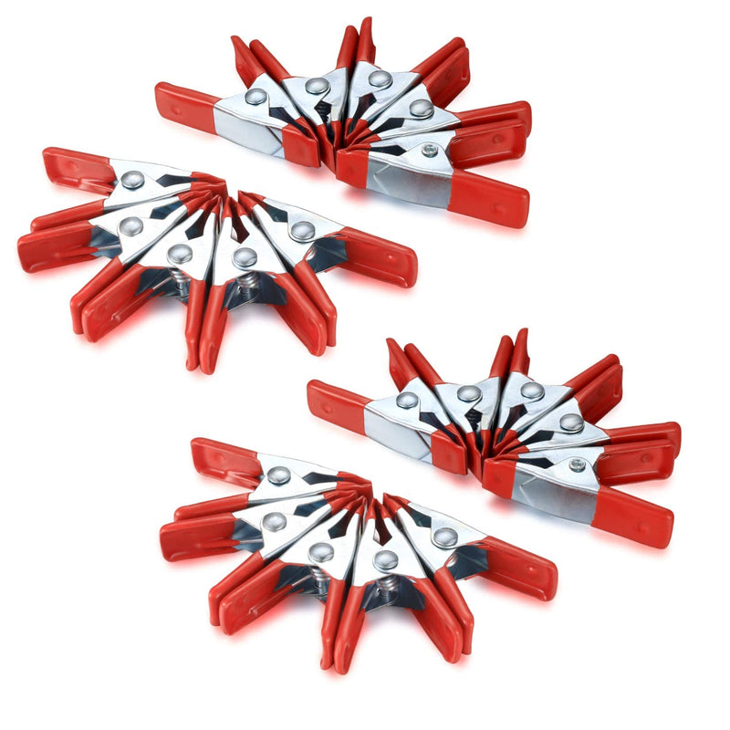 [Australia - AusPower] - 20 Pcs 2" inch Metal Spring Clamps, Heavy Duty Spring Metal Clips Clamps, Tent Clips with Rubber Tips for Woodworking Camping Home Improvement Photography Projects 
