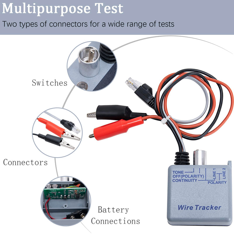 [Australia - AusPower] - Tone Generator and Probe Kit, Toner Electrical Tool, Tone Generator kit, Wire Tracer Circuit Tester, 200EP High Accuracy Cable Tester, 77HP2 Tone and Probe Kit 