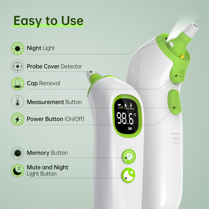 [Australia - AusPower] - Ear Thermometer 2 Pcs 