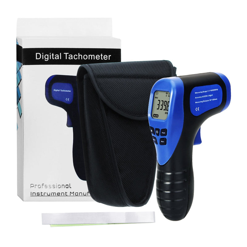 [Australia - AusPower] - Digital LCD Photo Tachometer Non-Contact RPM Meter Speed Gauge Surface Speed Tach Meter 