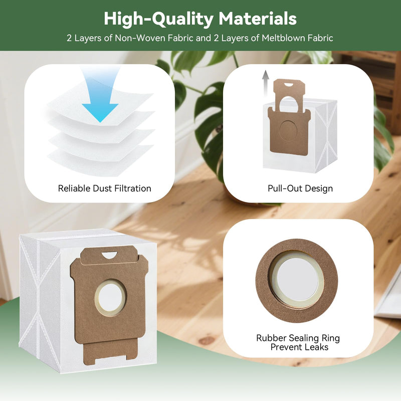 [Australia - AusPower] - WAIKAS 18 Pack Vacuum Bags for iRobot Roomba 104 105 405 504 505 705 Combo 10 Max, i7+ i3+ i4+ i5+ i6+ i8+ j5+ j6+ j7+ j8+ j9+ s9+, i s j Series, for Roomba All Clean Base Automatic Dirt Disposal Bags 