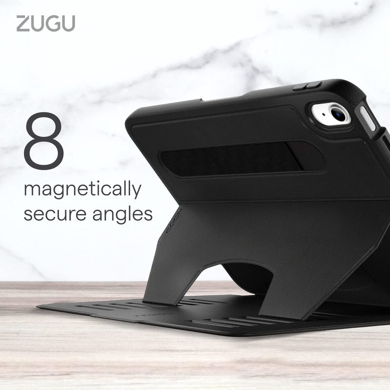 [Australia - AusPower] - ZUGU CASE for iPad 10.9 Inch 10th Gen (2022) Slim Protective Case - Magnetic Stand & Sleep/Wake Cover (Model #s A2696, A2757, A2777) - Stealth Black 