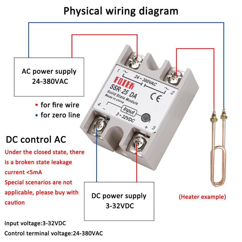 [Australia - AusPower] - PID Temperature Controller Kit, AC 100 to 240V, Comes with SSR 25DA Solid State Relay, K Type Screw Thermocouple, and Heat Sink 