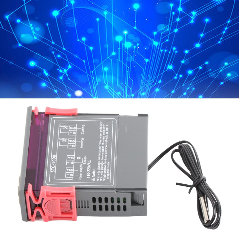 [Australia - AusPower] - All Purpose Digital Temperature Controller, Cooling and Heating Thermostat Digital Temperature Controller Thermostat Fahrenheit Thermostat with NTC Sensor for Homebrewing Brew Fermenter Fridge AC110~220V 