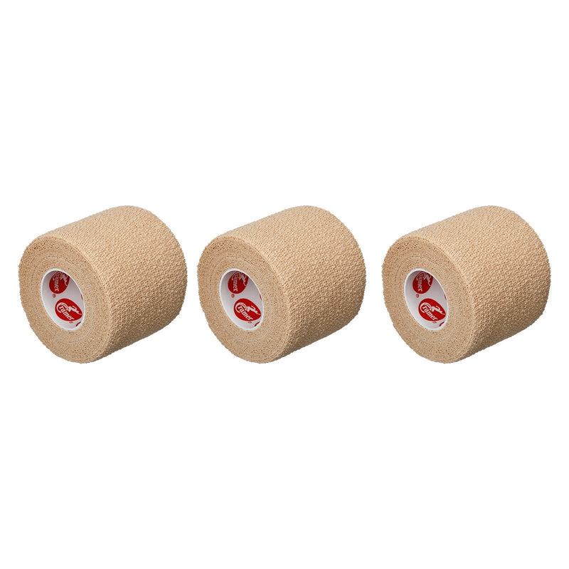 [Australia - AusPower] - Cramer Eco-Flex Self-Stick Stretch Tape, Cohesive Tape, Flexible Elastic Sports Tape, Athletic Training Room Supplies, Easy Tear & Self-Adherent Bandage Wrap, Single 5 Yard Roll, Beige Single Roll 