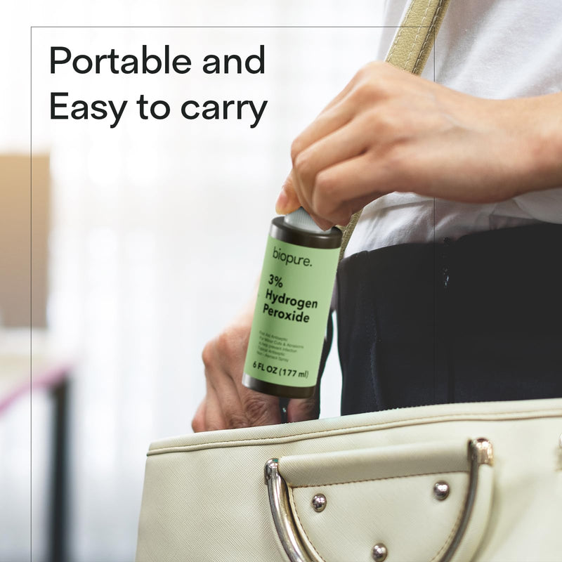 [Australia - AusPower] - 6 Fl Oz Hydrogen Peroxide Spray – Convenient Non-Aerosol Spray Bottle with 3% Hydrogen Peroxide| Hydrogen Peroxide 3% First Aid Topical Antiseptic for Minor Cuts and Abrasions (6 Fl Oz) 1 