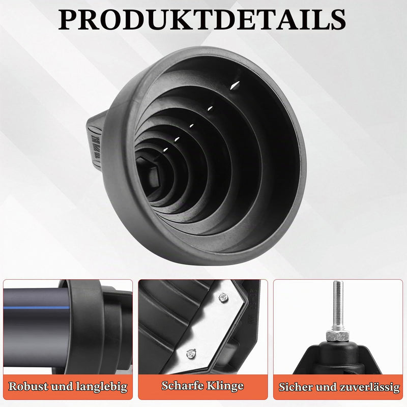 Fibre Pe Pipe Deburring for PVC Pipes for 20 25 32 40 50 63 mm | With drill connection, supports materials such as PE pipe, PP pipe, and PVC pipe, for construction, pipe installation a
