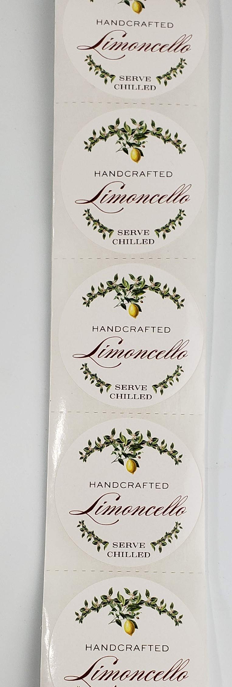 [Australia - AusPower] - LIMONCELLO LABELS, Garland Style, 2" ROUND CIRCLE - 12 / PKG 