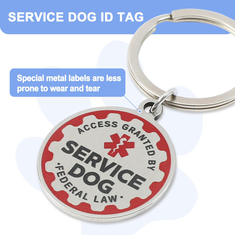 VOOPET Service Dog Vest Harness+ ID Tag and Leash Set+6 Patches,No Pull&Adjustable Reflective Dog Harness for Training,Suitable for Small Medium and Large Dogs. X-Large (Pack of 1) Blue