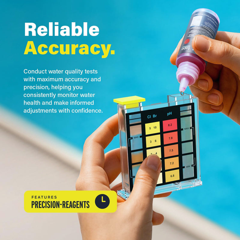 Lupo 3-in-1 Pool Test Kit | Pool Testing Kit for Residential Swimming Pools & Spas for Testing Total Chlorine, Total Bromine & pH | Pool Chemical Test for Quick & Accurate At-Home Pool Water Testing 3-in-1 Test Kit