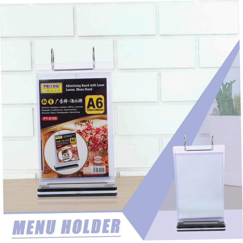 [Australia - AusPower] - Ciieeo Menu Holder for Table Menu Display Holder Flip Menu Holder Menu Display Stand Desktop Display Stand Restaurant Menu Stand Sign Poster Stand A4 Pvc Picture Frame Material 