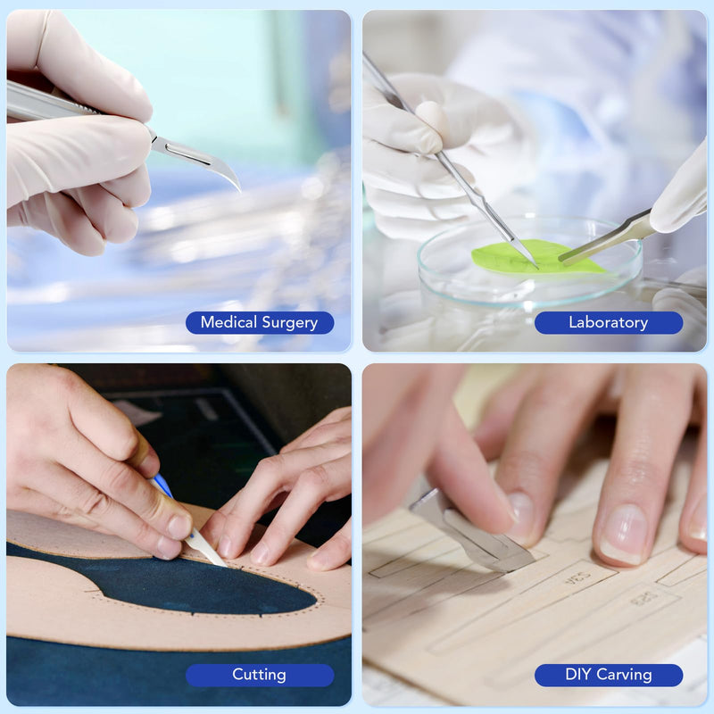 [Australia - AusPower] - JMU 100pcs Sterile Surgical Blades #10, Stainless Steel Scalpel Blades, Individually Foil Wrapped 