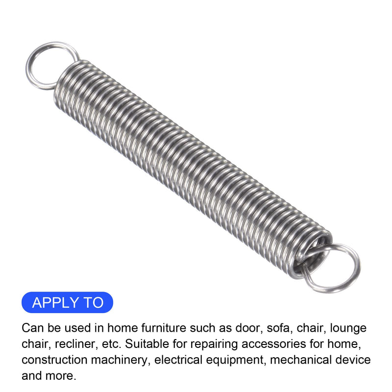 [Australia - AusPower] - METALLIXITY Extension Spring (1.5x12x100mm/0.06"x0.48"x3.94") 2Pcs, 304 Stainless Steel Tension Spring Wire - for Home Repair Construction Machinery 0.06"x0.48"x3.94" 